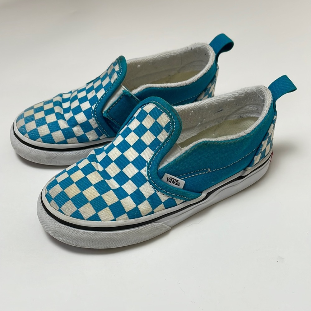 Toddler Vans Slip-one with velcro strap.